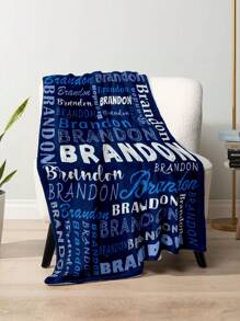 1 chiếc chăn nỉ in tên theo yêu cầu, đa năng dùng cho phòng khách, ghế sofa, ngoài trời, bãi biển, cắm trại, thú cưng, chăn trải giường in tên gia đình/thú cưng/cặp đôi theo yêu cầu, quà Giáng sinh cá nhân hóa, quà Ngày của Mẹ/Ngày của Cha, quà gia đình, quà sinh nhật, quà tặng bạn bè, quà tặng cho người yêu, quà tặng cho mẹ/bố, chăn sofa. - phong cách 1 - Xem 4