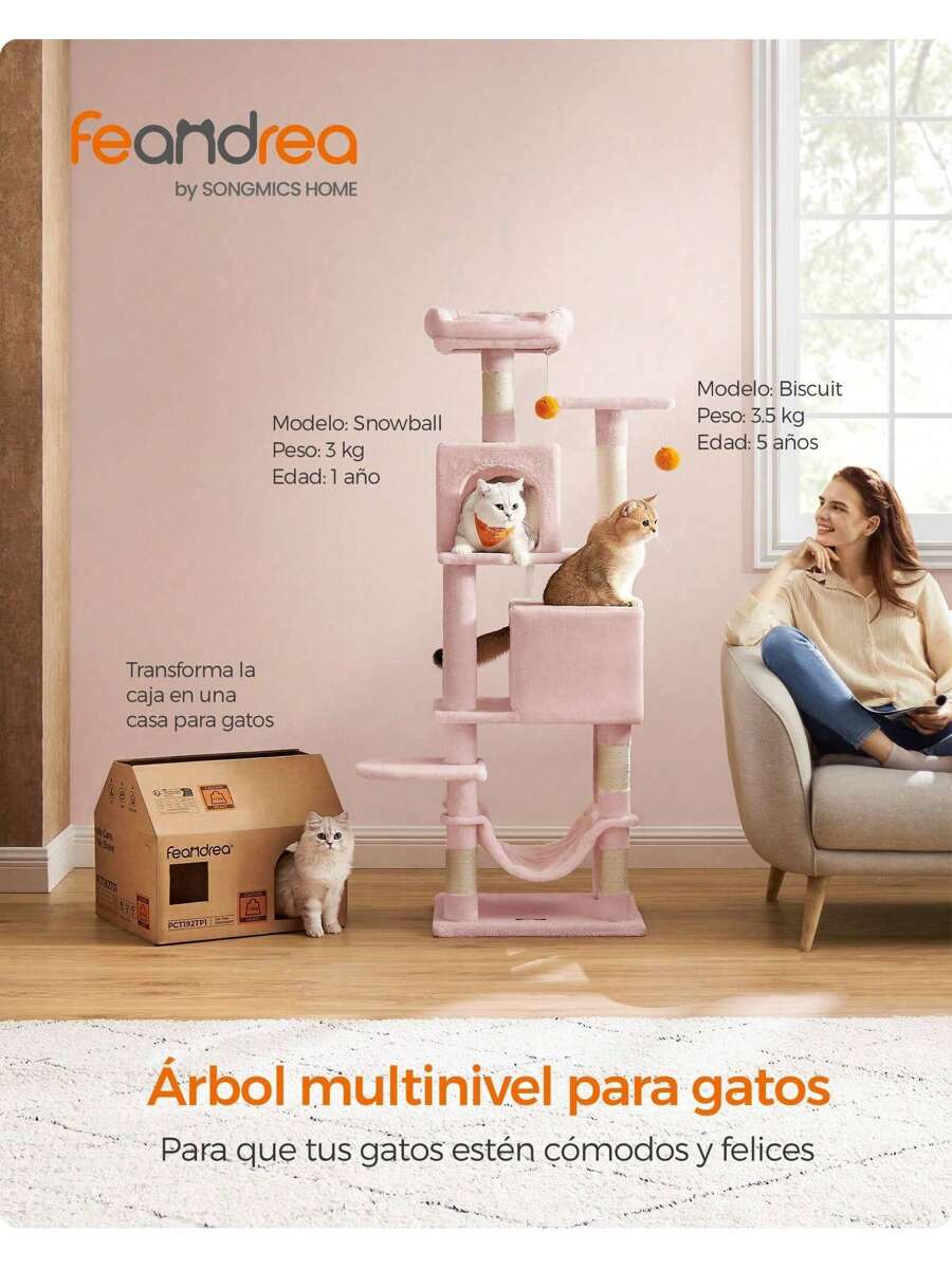 Feandrea Árbol para Gatos MPCT192P01 - Rosa - Ver 1