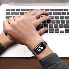 Correa compatible con Xiaomi Mi Band 8 Pulsera activa para MiBand Banda inteligente 8 Activa Correa de metal de acero inoxidable compatible con la correa Redmi Band 2