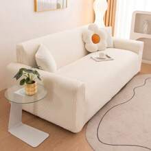 1入組提花絨面沙發套,超柔軟,加厚,彈性,保護家具,客廳沙發坐墊套,家居裝飾