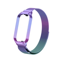 Correa compatible con Xiaomi Mi Band 8 Pulsera activa para MiBand Banda inteligente 8 Activa Correa de metal de acero inoxidable compatible con la correa Redmi Band 2