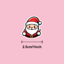 1500 unidades de pegatinas de decoración navideña, diseños de Papá Noel, muñeco de nieve y garabatos a mano, pegatinas para cajas de regalo, sobres, y tarjetas de felicitación