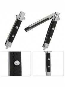 Folding Comb Spring Comb American Oil Head Comb Portable Travel Large Back Head Butterfly Pocket Automatic Jump Comb,Hair Brush,Comb,Hair Tools,Hair Products And Accessories For Barber Salon Beauty Travel Essentials,Back To School,Travel Holiday Essentials,Hair Accessories For Women,Brush,Hair Brushes,Edge Brush,Brush Hair,Hair Comb,Comb Hair,Detangling Brush,Ball Brush,Mini Hair Brush,Hair Brush Set,Wooden Comb, Comb, Slick Back Brush, Hairbrush, Edge Brush, Brush Hair, Hair Comb, Hair Brush Set, Comb Hair, Mini Hair Brush, Detangling Brush,Hair Products, Hair Tools, Hair Stuff, Hair Care, Curly Hair Brush, Barber, Barber Accessories, Hairdressing Equipment,Travel Essentials,Hairstyle,Hairdressing,Hair Brush,Slick Back Brush,Styling Brush,Curly Hair Brush,Edge Brush,Hair Comb,Brush Hair,Hair Brush Set,Comb Hair,Comb For Curls,Detangling Brush,Hair Brush For Women,Hair,Travel,Hair Products,Hair Tools,Hair Stuff,Barber,Barber Accessories,Barbershop,Hairdressing Equipment - Multicolor - View 4