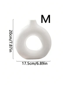 1 pieza Jarrón redondo de plástico blanco, Jarrón decorativo para flores secas, Jarrón de cerámica para pasto pampa, Jarrón multicolor para flores, Jarrón redondo, Jarrón blanco para flores artificiales, Jarrón decorativo, Soporte para flores secas, Jarrón para flores frescas, Jarrón para flores en maceta, Jarrón de suelo, Jarrón con forma de libro, Decoración de sala de estar, Decoración de dormitorio, Decoración del hogar, Jarrón antivuelco, Jarrón para flores artificiales