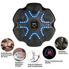 Machine de boxe musicale avec gants de boxe, machine de boxe murale avec musique, équipement de boxe intelligent, machine d'entraînement de boxe musicale, 9 modes et vitesses