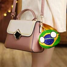 1pc Cute Poland Country Stuffed Ball Plush Doll, Cartoon National Flag Character Doll, Gift For Friends