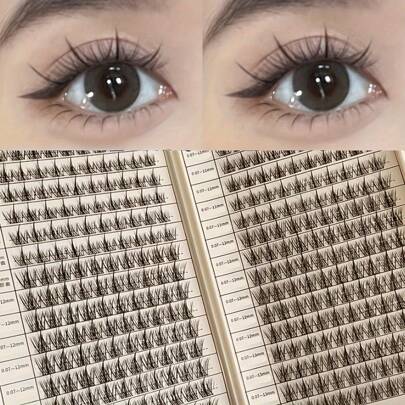 320 簇睫毛书 - C 卷曲，DIY 自然、动漫、交叉、簇和蓬松风格睫毛延长 - 适合初学者，C 卷曲睫毛，可重复使用，混合长度 11-13 毫米睫毛簇，睫毛簇，单根睫毛，睫毛，假睫毛