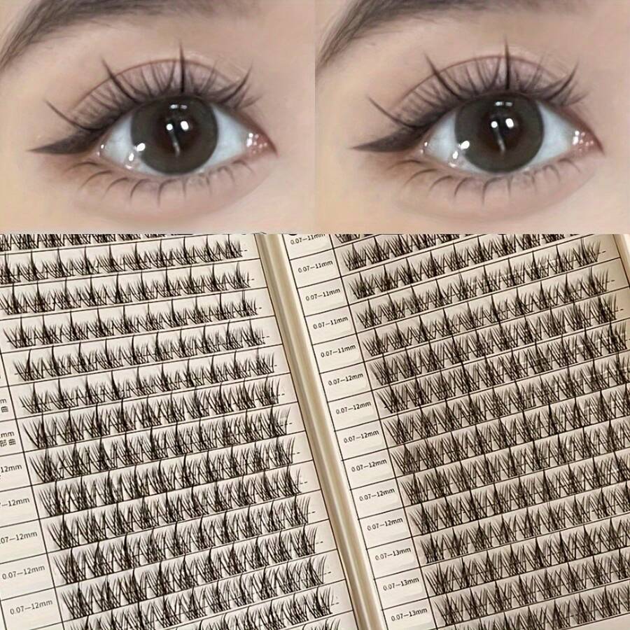 320 簇睫毛书 - C 卷曲，DIY 自然、动漫、交叉、簇和蓬松风格睫毛延长 - 适合初学者，C 卷曲睫毛，可重复使用，混合长度 11-13 毫米睫毛簇，睫毛簇，单根睫毛，睫毛，假睫毛