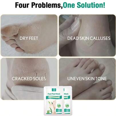  FATAZEN 1对装去角质足膜，保湿防裂足膜，温和去除死皮和老茧，舒缓泛红敏感肌肤，适用于手足敏感肌肤护理