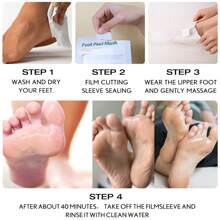 FATAZEN 1对装去角质足膜，保湿防裂足膜，温和去除死皮和老茧，舒缓泛红敏感肌肤，适用于手足敏感肌肤护理 - 綠色 - 查看 10