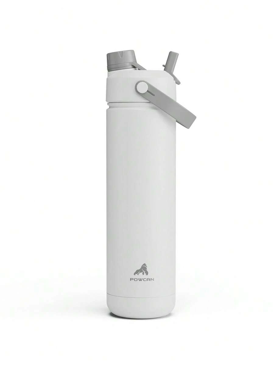 Powcan 26oz Insulated Water Bottle With 2-In-1 Straw Lid, 24 Hours Cold Retention, Leak-Proof, Stainless Steel Double Wall, Suitable For Sports, Fitness, Travel And School