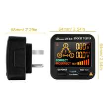 LCD Socket Tester 3 Results Display, Integrated Voltage Detector, RCD Receptacle Outlet Tester Circuit Analyzer UK Wall Plug Leakage Tester Electricity Line Fault Checke - Black - View 8