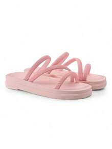 Women's Platform Sandals With Straps Lightweight And Comfortable Flip Flops New Release 34 To 40 - Beach Style - 淺粉色 - 查看 3