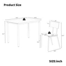5-Piece Dining Table Set With 4 Chairs, 43" Kitchen Table & Chairs Set For 4, Dining Room Table With Metal Frame & MDF Board, Perfect For Small Space, Easy Clean