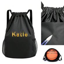 Exklusiver, individuell gefertigter Sportsbeutel mit Kordelzug, geeignet zum Transport von Basketball und Fußball, stylisch und großvolumig für Sport, leichtwandrige und wasserdichte tragbare Rucksack-Tasche für Haustiere zum Ausgehen