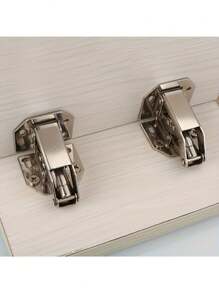 18/36 件金属软铰链橱柜门铰链和螺丝组合套装 - 包括 2 个铰链和 16 个螺丝，适用于隐藏式橱柜、入口、鞋柜、厨房铰链抛光、衣柜和橱柜安静平稳的操作，无需钻孔即可轻松安装 - 彩色 - 查看 6