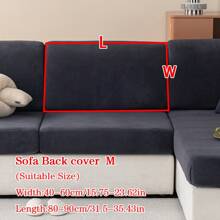 1pc Universal Seasonal Elastic Sofa Seat Cushion Cover, Soft Skin-Friendly Pet-Proof Slipcover With Anti-Skid Tech, Modern Simple Style For Living Room L-Shaped Sectional Sofa, 1/2/3/4 Seater Sofa, Spring/Autumn (Single Cover) - Dark Grey - View 18