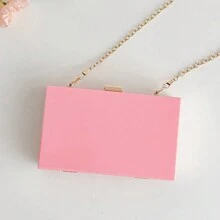 Bolsa de maquillaje de acrílico personalizada, embrague de dama de honor, bolsa de fiesta transparente, billetera personalizable, bolsa de maquillaje de viaje con cadena, hermoso regalo para la novia
