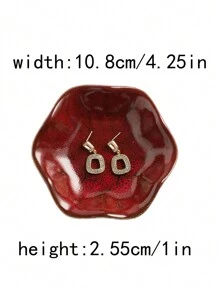 1pc Elegant Ceramic Lotus Leaf Jewelry Display Tray For Rings, Keys, And Small Accessories, Perfect Birthday Gift, Thoughtful New Year Gift, Celebrate Friendship & Love, Ideal For Bathroom Tray, Stylish Desktop Storage, Chic Home Decor, Perfect For Back To School Season And Holiday Gifting - Multicolor - View 14