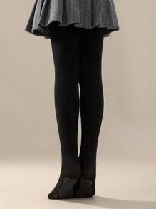 1 Pair Kids/Youth Opaque Tights, Thickened With Non-Slip Sole, Essential For Spring And Autumn, Fits Ages 2-16
