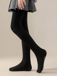 1 Pair Children/Teens Thick Tights, Autumn/Winter Essential With Anti-Slip Sole, Suitable For Ages 2-16
