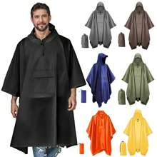 2 pièces/set Ponchos de pluie avec capuche et poches, Imperméable portable multifonction 3 en 1, Cape en PU imperméable, coupe-vent et anti-poussière, convient pour la randonnée, les voyages, le camping, la pêche, taille unisexe, plusieurs couleurs disponibles (sac de transport + imperméable avec poches)