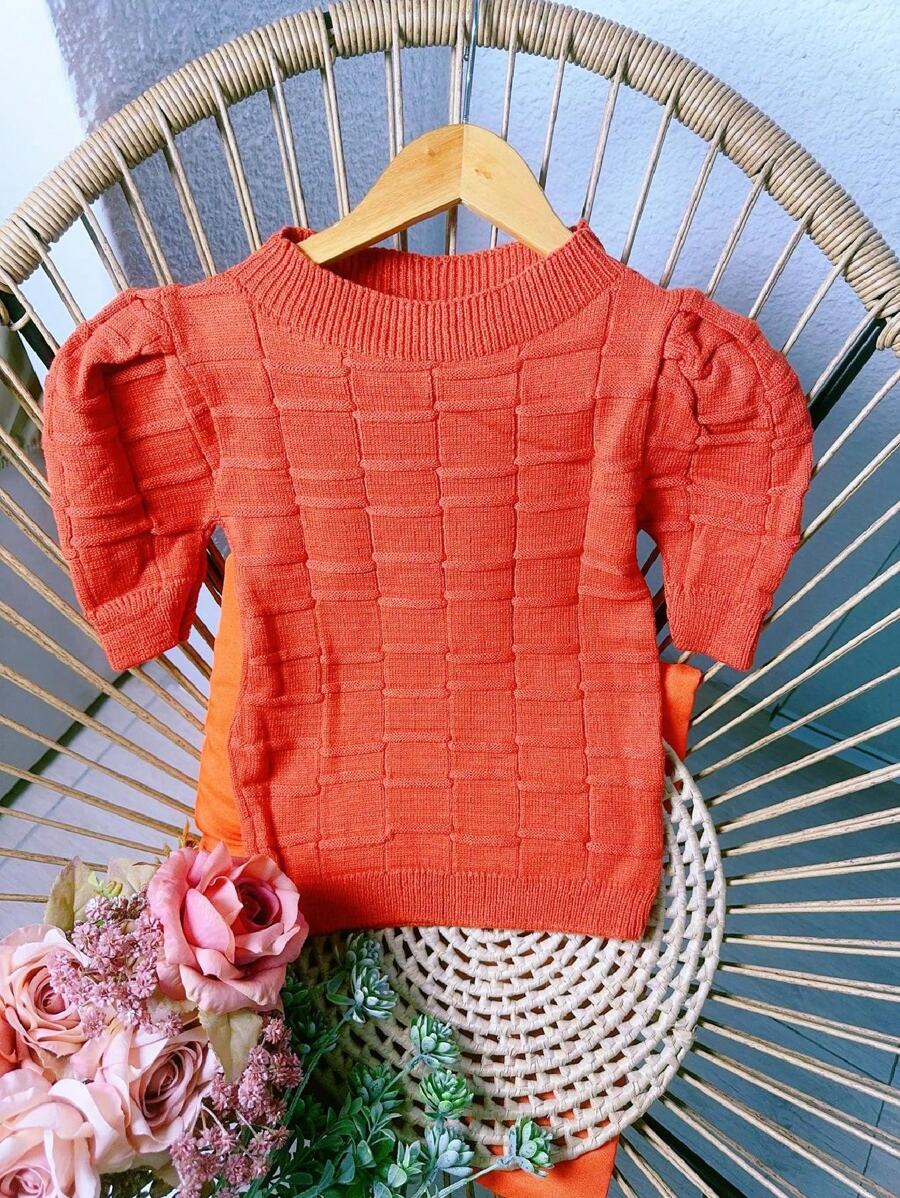 Cropped Short Sleeve Modal Women's Fashion - 鏽棕色 - 查看 1