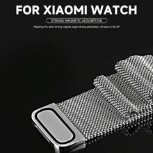 Correa compatible con Xiaomi Mi Band 8 Pulsera activa para MiBand Banda inteligente 8 Activa Correa de metal de acero inoxidable compatible con la correa Redmi Band 2