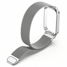 Correa compatible con Xiaomi Mi Band 8 Pulsera activa para MiBand Banda inteligente 8 Activa Correa de metal de acero inoxidable compatible con la correa Redmi Band 2