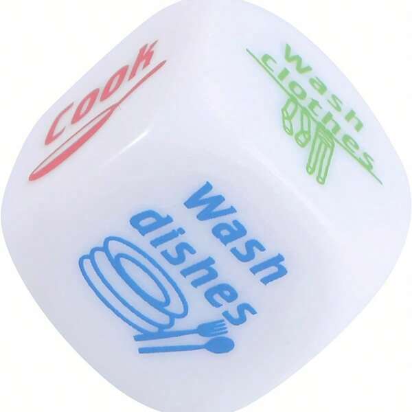 Housework Dice Set - Fun Adult Game For Couples, Novelty Toy With Random Tasks, Perfect For Holiday, Birthday, Wedding, Room, Home, Scene Decor, Party Supplies