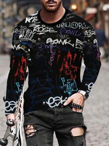 3D Print Men Long Sleeve T-Shirt Fashionable, Comfortable, - Perfect For Spring/Fall Outdoor Adventures & Unforgettable Gifts For Him