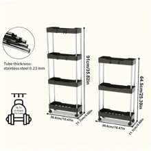 1 pezzo Carrello salvaspazio ultra sottile, scaffale mobile da bagno, scaffale multifunzione, scaffale per spazio stretto da bagno, accessori da bagno