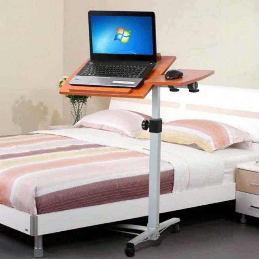 Adjustable Height Stand Up Laptop Table Lift Computer Desk Rolling Workstation