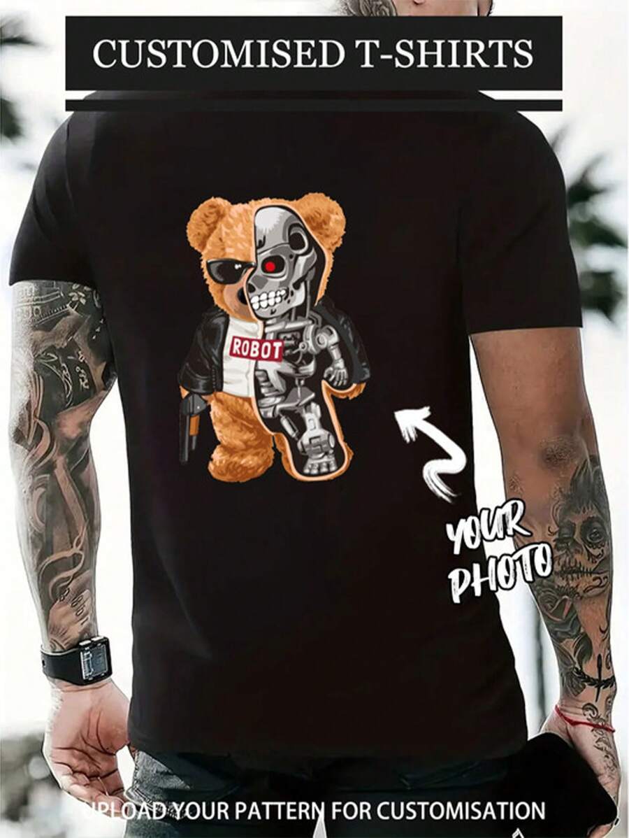 1-Piece Custom New T-Shirt Sexy Loose Fashion Comfortable Hip Hop Personalized Short Sleeve Men's Top