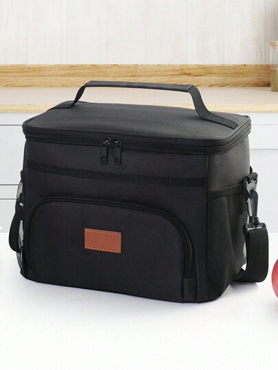 1pc/2pcs Insulated Lunch Box Bag, Thickened Material, PEVA Leak Proof Water Ice Pack, Large Capacity Portable Lunch Bag, Outdoor Picnic Bag,Back To School