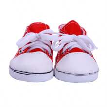 1 双经典纯色帆布鞋，适合 18 英寸美国女孩娃娃，休闲百搭娃娃运动鞋，娃娃系带布鞋，时尚娃娃配饰礼物，适合小女孩和小男孩，生日，节日，婴儿娃娃床，黑色婴儿娃娃鞋，女孩运动鞋