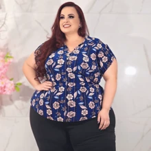 Women's Plus Size Shirt Social Fashion Launch Cold Mesh - 彩色 - 查看 5