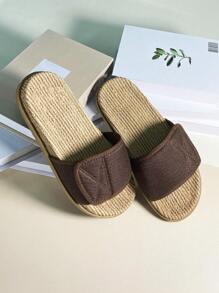 时尚男士黑色一脚蹬凉鞋，新款夏季时尚户外街头防滑凉鞋，休闲运动室内外男女通用拖鞋