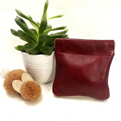 Novo Design De Bolsa De Moedas Para Mulheres Com Fecho De Pressão, Porta-Batom E Fone De Ouvido, Compartimentos Para Cartão