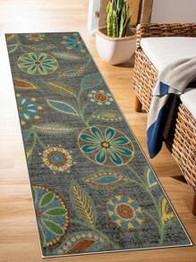 1 Pc Rustic Style Runner Rug; Western Country Bear Wildlife Log Design;Forest Landscape Theme Rug; Machine-Washable Rugs; Soft Faux Wool Carpet For Hallway,Bedroom,Laundry Room, Kitchen, Outdoor/Indoor Decor - Bear (gray Brown) - View 6