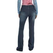 Women Hip Hop Denim Pants, Y2K High Waist Relaxed Fit Washed Wide Leg Jeans With Flap Pockets - Màu xanh lam - Xem 6