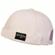 1 pieza Boina de hombre con etiqueta de costura MILANO ITALY, gorra plana de moda, sombrero cálido informal apto para otoño/invierno, exterior, viajes, a prueba de viento, aislante - Multicolor - Ver 8