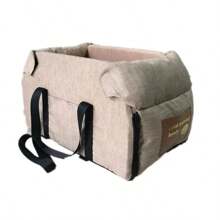 便携式猫狗汽车安全座椅床 - 中央旅行床，适合吉娃娃等小型宠物 | 安全、可折叠的宠物汽车配件，带储物袋 - 彩色 - 查看 10