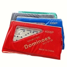 28pcs Premium Red & Black Plastic Dominoes & Ludo Game Set, With PVC Storage Box, Classic Board Game For Indoor, Outdoor, Camping, Travel, Family Game Night, Holiday Gift, Social Gathering, Birthday, New Year, Valentine's Day, Thanksgiving, Party, Best Gift For Friends