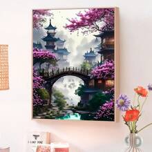 16x20英寸成人数码油画套装 - 丙烯颜料套装，含画笔，是家居装饰、生日、父亲节、母亲节、毕业典礼的完美礼物 - 紫羅蘭色 - 查看 3