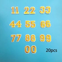 10 pièces/Set de patchs en tissu numériques simples de 0 à 9, 26 pièces/Set de patchs de lettres de l'alphabet et de chiffres, autocollants de broderie DIY pour vêtements, chapeaux, sacs à dos, vestes, pantalons