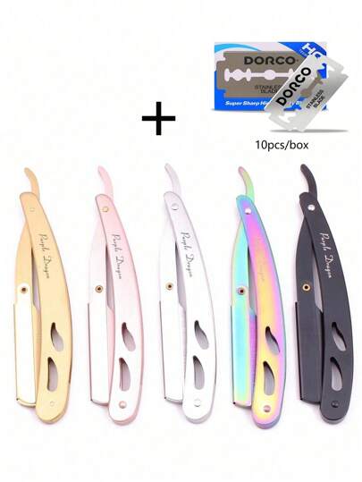 10 件/50 件/100 件铂金双刀片剃须刀片，锋利不锈钢双面手动剃须刀片，理发沙龙美容旅行必需品美发产品及配件