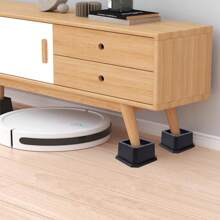 8 Package 2-Inch Bed Frame, Heavy-Duty Adjustable Dorm Bed Elevator, Desk, Chair, Leg Expander - 8個裝黑色 - 查看 5