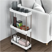 1 pezzo Carrello salvaspazio ultra sottile, scaffale mobile da bagno, scaffale multifunzione, scaffale per spazio stretto da bagno, accessori da bagno