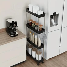1 pezzo Carrello salvaspazio ultra sottile, scaffale mobile da bagno, scaffale multifunzione, scaffale per spazio stretto da bagno, accessori da bagno